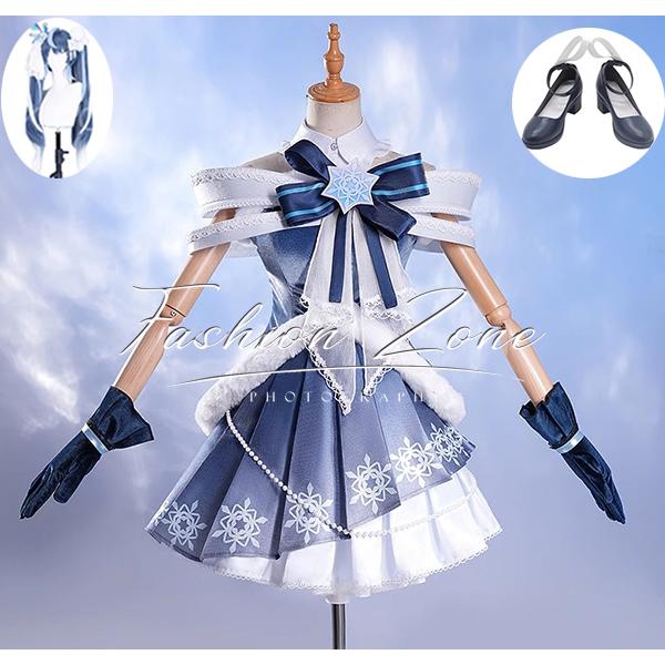 初音ミク 風 2025 雪ミク コスプレ衣装 ウィッグ 靴 パーティー