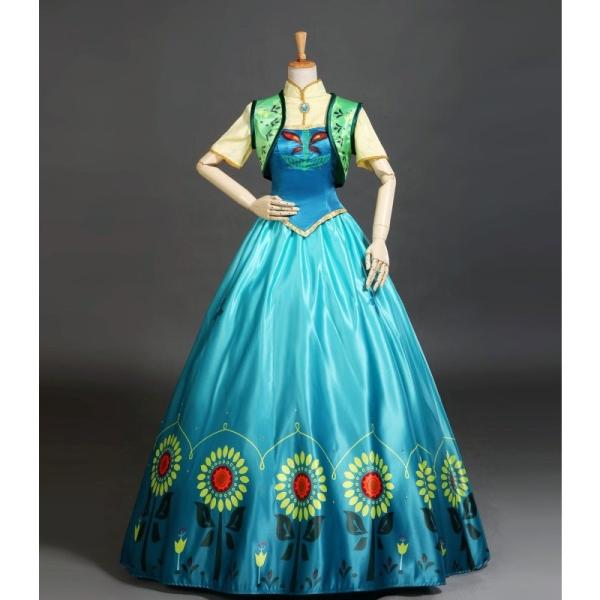 大人用 ドレス アナ雪 大きいサイズ 戴冠式 コスチューム ワンピース コスプレ プリンセスドレス 衣装 大人 ワンピース 大きいサイズ 衣装 戴冠式 コス Lサイズ Xl キャラクター Wl638a Wl638a Mydream
