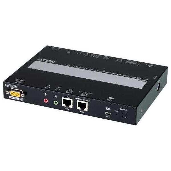 CN9000 1ローカル/リモート アクセス共有 1ポート VGA KVM over IP（解像度1920×1200、RS-232C対応）