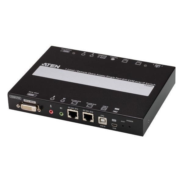 CN9600 1ローカル/リモートアクセス共有1ポートDVI KVM over IP（解像度1920×1200、RS-232 DTE/DCE対応）