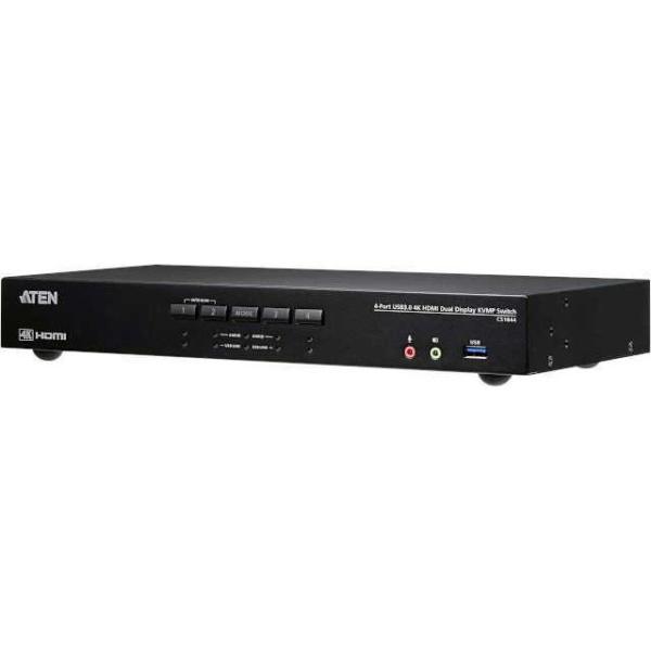 CS1844 4ポート HDMIデュアルディスプレイ KVMPスイッチ（4K対応、2ポートUSB 3.0ハブ搭載 ）