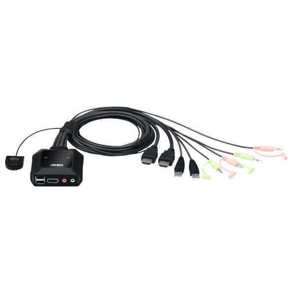 CS22H 2ポートUSB HDMIケーブルKVMスイッチ（4K対応）