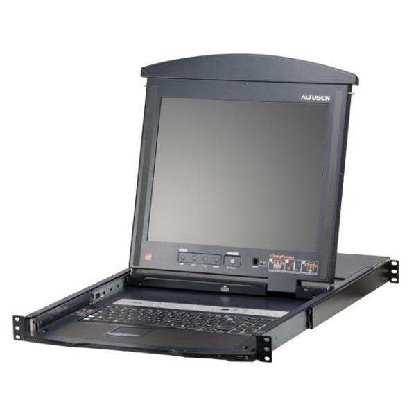 ATEN KL1508AiNJJL 19インチLCD搭載8ポートカテゴリ5 IP-KVMドロワー（ロングレールキット付属モデル）