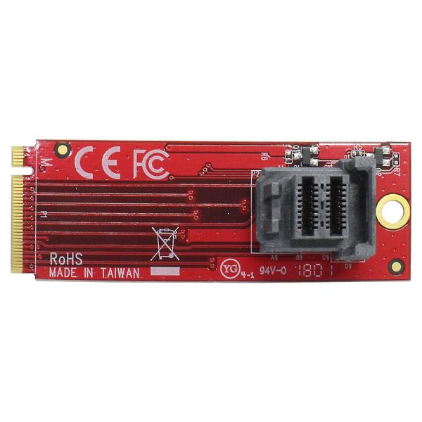 MTG-7131U M.2 ソケットにU.2（SFF-8639）NVMe SSD