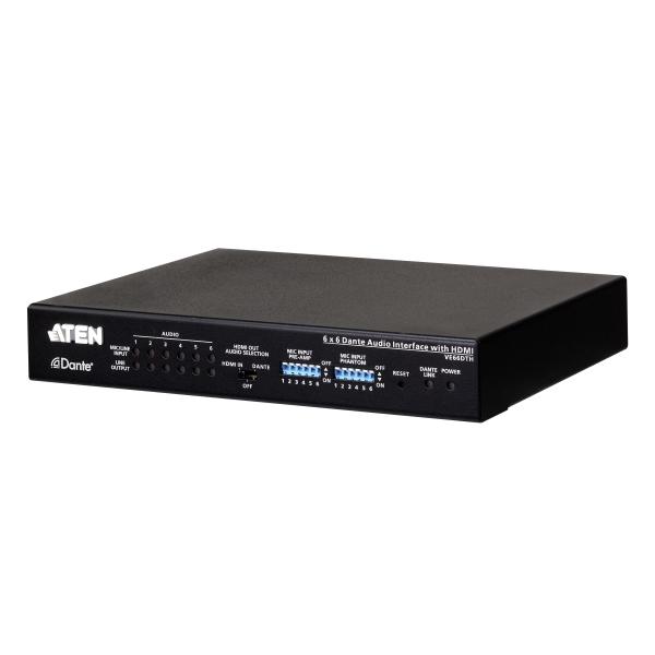 VE66DTH 6入力6出力Danteオーディオインターフェース（HDMI対応）