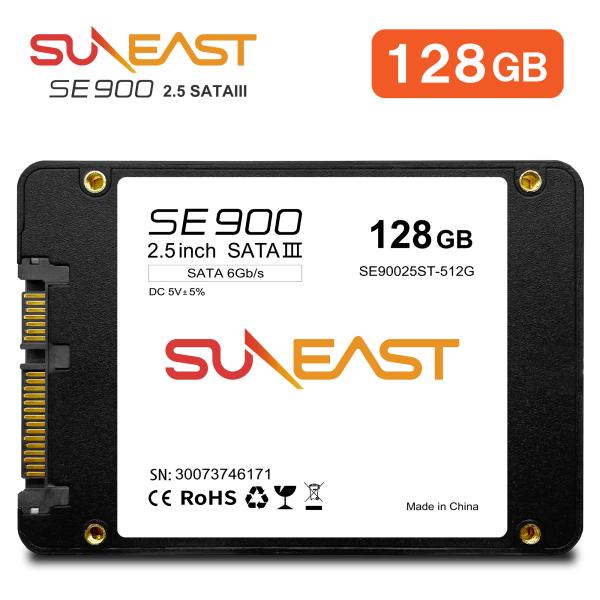 SUNEAST (サンイースト) 128GB 内蔵SSD 2.5インチ SATA3 6Gb/s 3D NAND PS4 国内3年保証 SE90025ST-128G