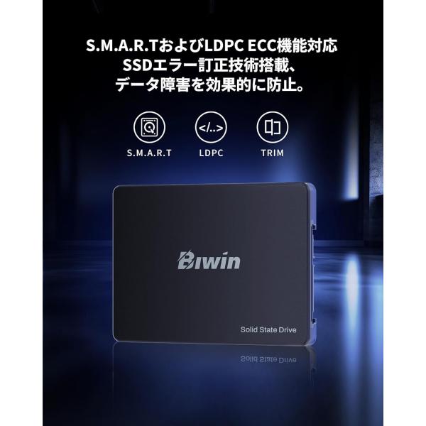 Biwin M100 2.5�C���` SSD 1TB 2.5�^ SATA III ����SSD SATA3 6Gb/s 1000gb 1t 2.5 SSD �X�g���[�W ���� �f�X�N�g�b�vPC �m�[�g�p�\�R�� ���X1�N�ۏ� ���s�A���i ���i�摜1