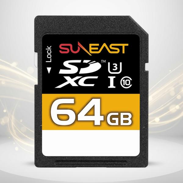 SUNEAST SDカード 64GB SDXC UHS-I カード TLC SDメモリーカード Vlog撮影 4K動画撮影 Vlogミラーレス Vlogコンパクトカメラ 家庭用4Kビデオカメラ 5年保証