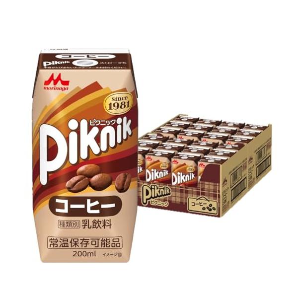 他サイト： 森永乳業 ピクニック コーヒー 200ml ×24本[紙パック 飲料 ドリンク 飲み物 常温保存]の商品画像
