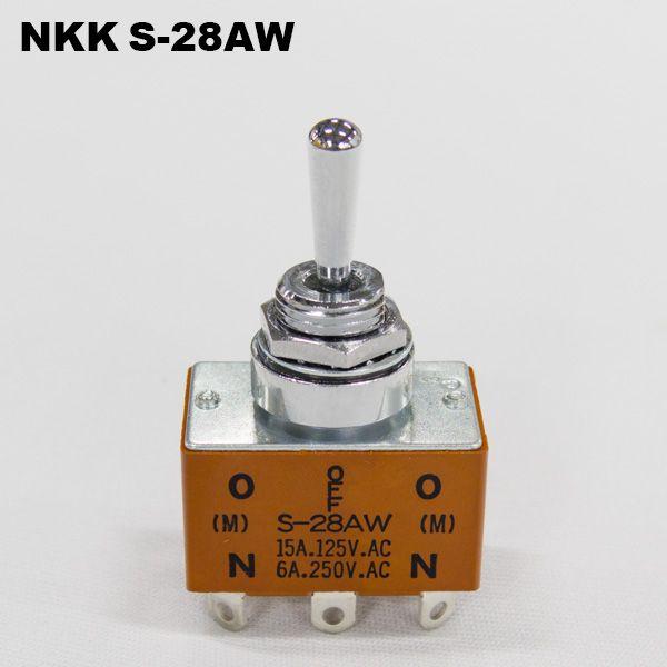 NKKスイッチズ S-28AW 12.5Dia トグルスイッチ 2極(ON)-OFF-(ON NKKスイッチズ S-28AW 12.5Dia トグルスイッチ 2極(ON)-OFF-(ON
