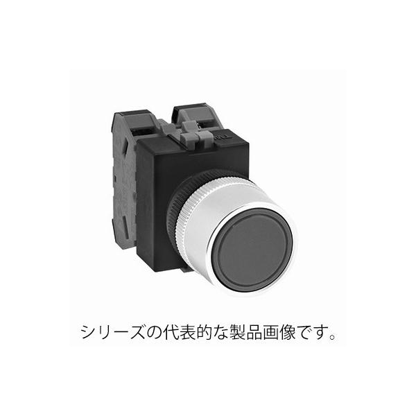 IDEC　ABFW211B（黒）φ22 押ボタンスイッチ 突形フルガード付 モメンタリ形　M3.5ねじ端子　接点構成1a1b
