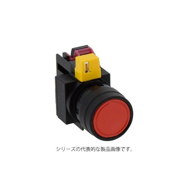 IDEC　HW1B-M120R（赤）φ22 押ボタンスイッチ 平形 モメンタリ形　M3.5ねじ端子　接点構成2a