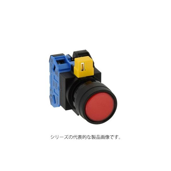 IDEC　HW1L-M101Q4R（赤）φ22 照光押ボタンスイッチ 丸平形 モメンタリ形 AC/DC24V　M3.5ねじ端子　接点構成1b