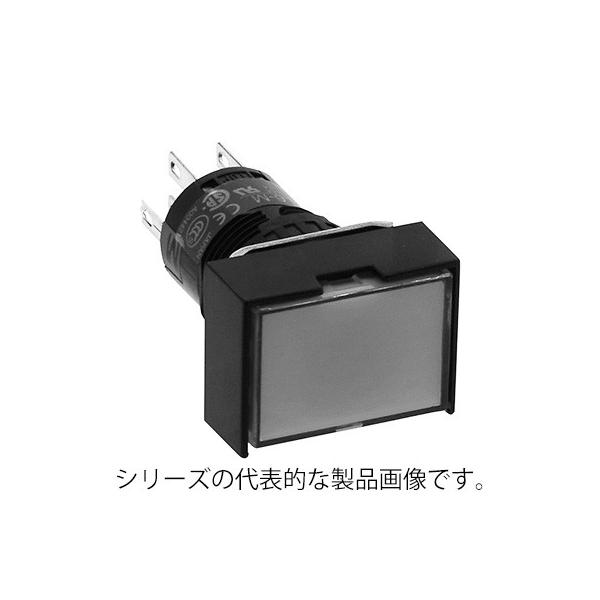 IDEC　AL6G-M14G　φ16 照光押ボタンスイッチ 長角形 モメンタリ形　AC/DC24V　はんだづけ端子　接点構成1c