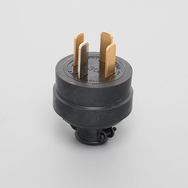 アメリカン電機 R342 接地形3P 30A 250V プラグ (ゴムカバー) : FA