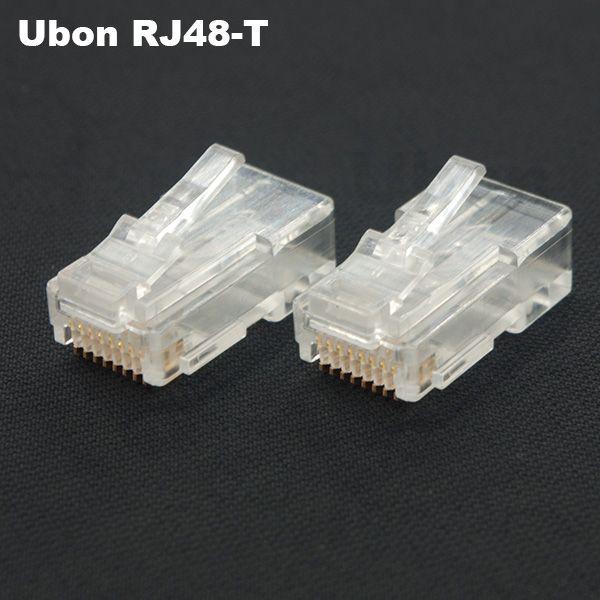 Ubon（ユーボン） RJ48-T RJ48 モジュラープラグ 単線用 10個入 : FA