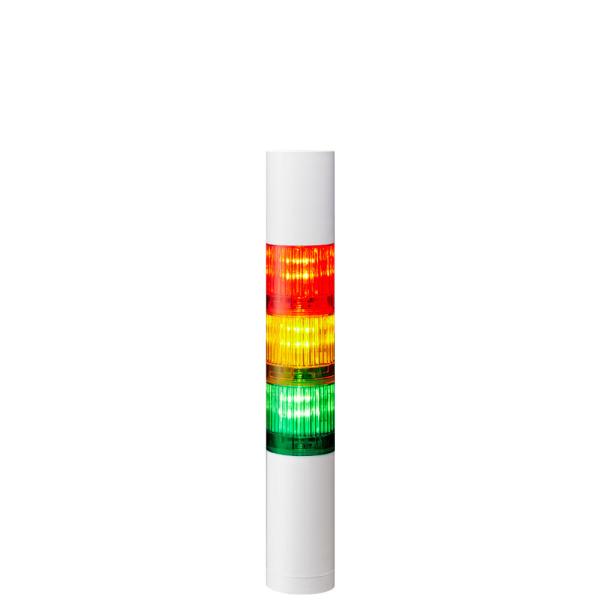 パトライト　LR4-302WJBW-RYG 積層信号灯 Φ40 DC24V 赤黄緑 点滅有/ブザー有 直付け キャブタイヤケーブル