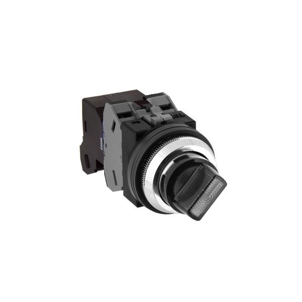 IDEC　ASLN32620DNR（赤） φ30 照光セレクタスイッチ 45°-3ノッチ LED照光 AC200/220V　接点構成1a1b