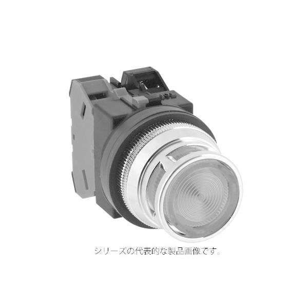 IDEC　ALFN22211DNPW（ピュアホワイト） φ30 照光押ボタンスイッチ 突形フルガード付 モメンタリ形　AC/DC24V　接点構成1a1b