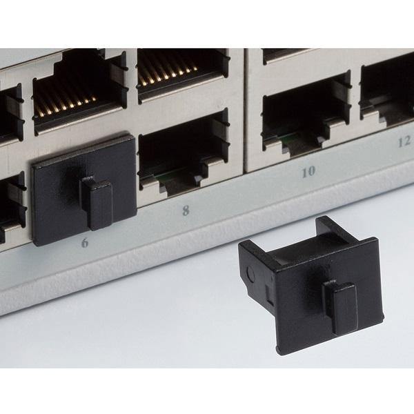 タカチ電機工業　PJR-45（1袋＝10コ）　RJ45防塵カバー・LANポートカバー　持手付