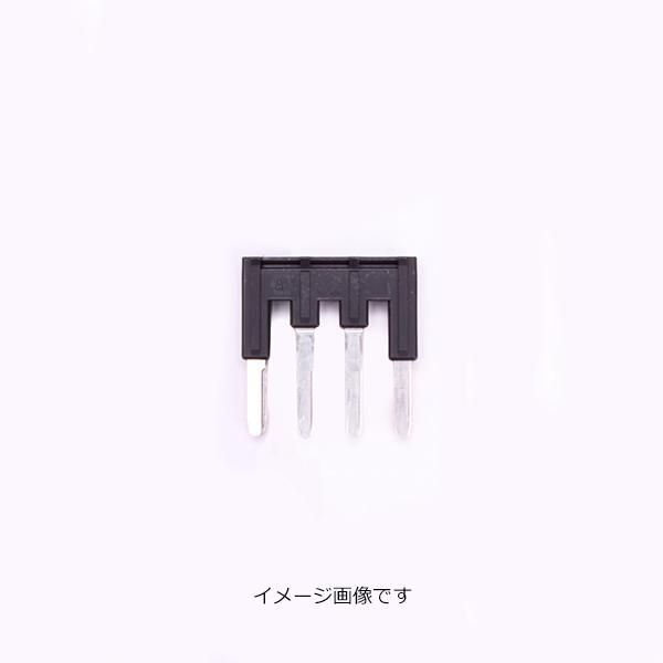 東洋技研　BBX4-4（1コ）（黒）4極　スプリングロック式端子台用ショートバー　P(ピッチ)6.2　A=22.4　W=2.35　ｔ＝1.6　D=22.9