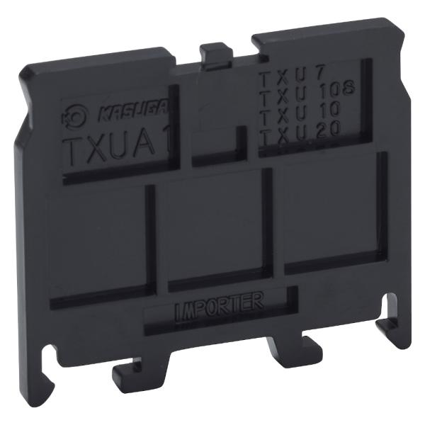 オータックス（KASUGA）　TXUA1 （10個入）　エンドプレート　ねじ端子台（レール式） レール式端子台　TXU7〜TXU20用
