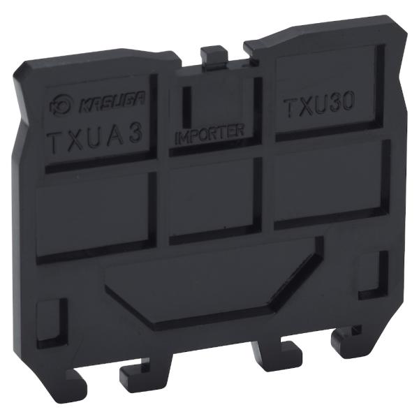 オータックス（KASUGA）　TXUA3 （10個入）　エンドプレート　ねじ端子台（レール式） レール式端子台　TXU30用