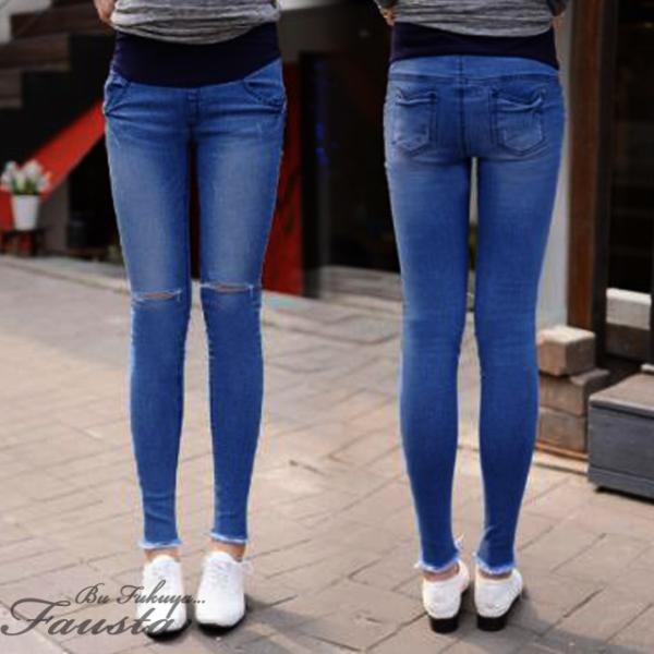 マタニティ デニム マタニティ 服 マタニティパンツ スキニーパンツ カットオフ 膝割れ マタニティウェア 産前産後 M006 Buyee Buyee Japanese Proxy Service Buy From Japan Bot Online