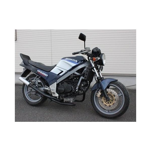 FIGHTER VTZ250マフラー バネ式 黒 OM203B : エフオート - 通販