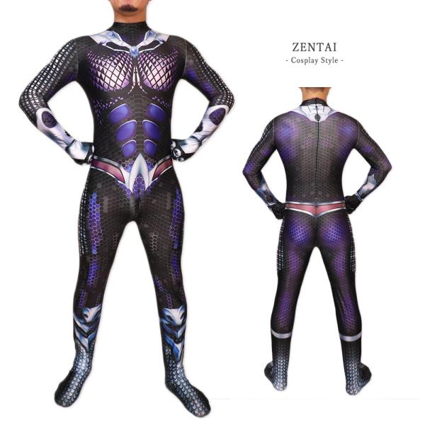 アートソン製 女性サイズ・パープル全身タイツ ZENTAI、コスプレ