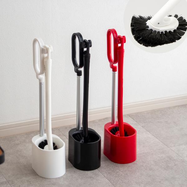 ●トイレ用ブラシとスタンドが一体となった、スマートなお掃除用具。●ユニークな形のブラシヘッドは、複雑な便器のフォルムにフィットするようにていねいに設計されています。便器の縁裏まで届き、しっかり汚れを落とすことができます。●スタンドは持ち手付...