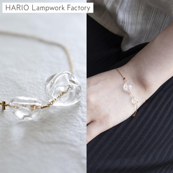 ＼9/15はポイント10倍／ ハリオ ブレスレット モアレ ガラス製 HARIO Lampwork Factory 手作り 日本製 ハリオランプワークファクトリー