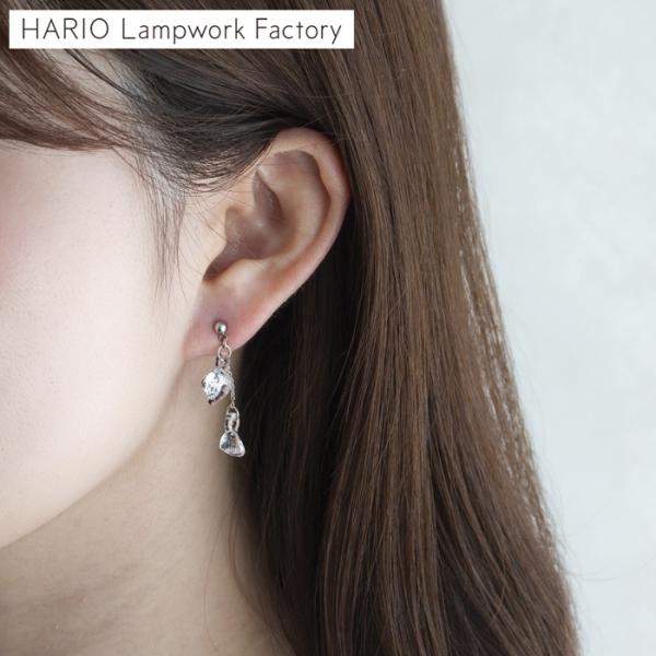 ＼9/15はポイント10倍／ ハリオ ピアス サザレ ガラス製 HARIO Lampwork Factory 手作り 日本製 ハリオランプワークファクトリー