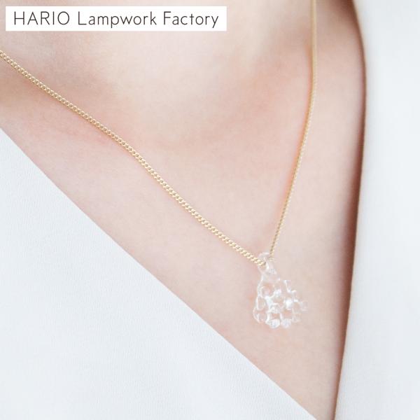 ハリオ ネックレス ルクス ガラス製 HARIO Lampwork Factory 手作り クリスマス ツリー ゴールド 日本製