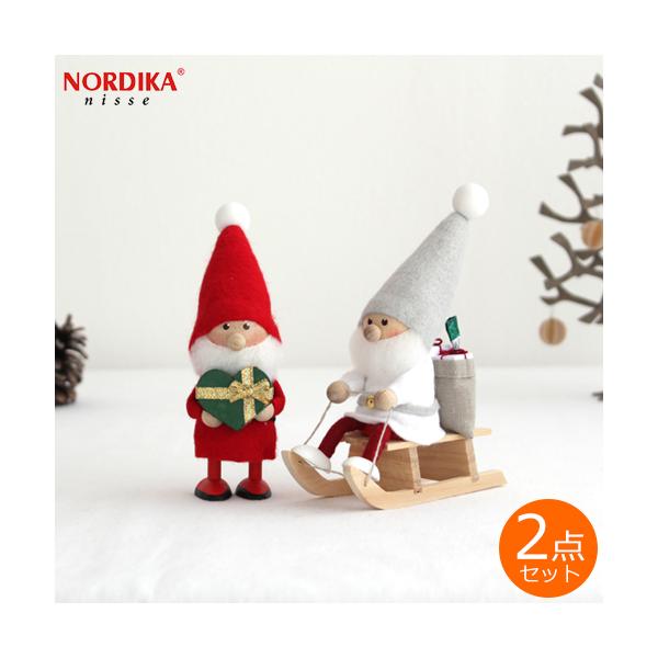 ノルディカニッセ ガーランドを持ったサンタ❤︎ 10/5はポイント10倍／ ノルディカニッセ 2点 セット そりに乗る