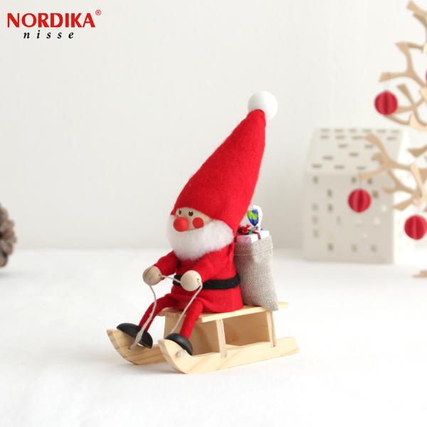 ノルディカニッセ そりに乗ったサンタ フェルトシリーズ 赤 NORDIKA nisse クリスマス ...