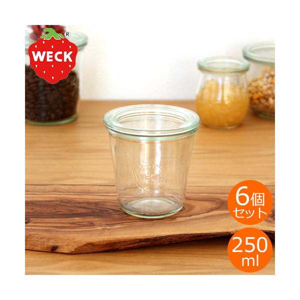 WECK �L���j�X�^�[ �Z�b�g ���[���h�V�F�C�v 250ml 6�Z�b�g MOLD SHAPE �K���X�L���j�X�^�[ �E�F�b�N �ۑ��e�� �ۑ��r WE-900