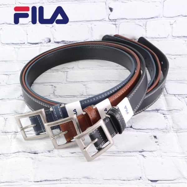 フィラ （FILA）ダブルステッチベルト ベルト ブランド メンズベルト レディースベルト ステッチ 学生ベルト ジーンズ