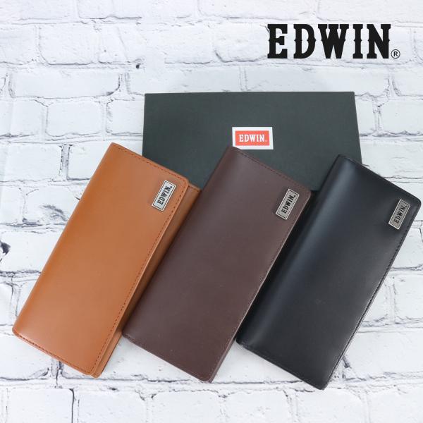 エドウイン（EDWIN）束入れ財布 メンズ財布 財布 ウォレット 長財布 ギフトケースつき リサイクルレザー プレゼント 父の日 クリスマス 誕生日 0510742
