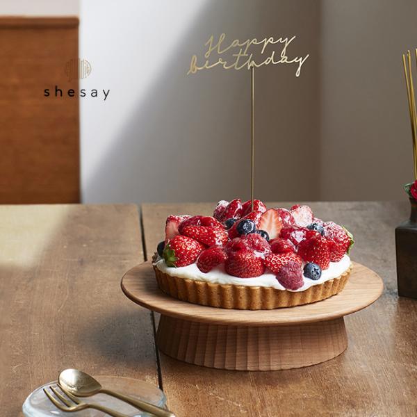 shesay BRASS トッパー 誕生日 305033(ケーキトッパー 飾り おしゃれ 真鍮 ブラス シンプル ゴールド お祝い バースデーケーキ 装飾 かわいい ケーキピック)