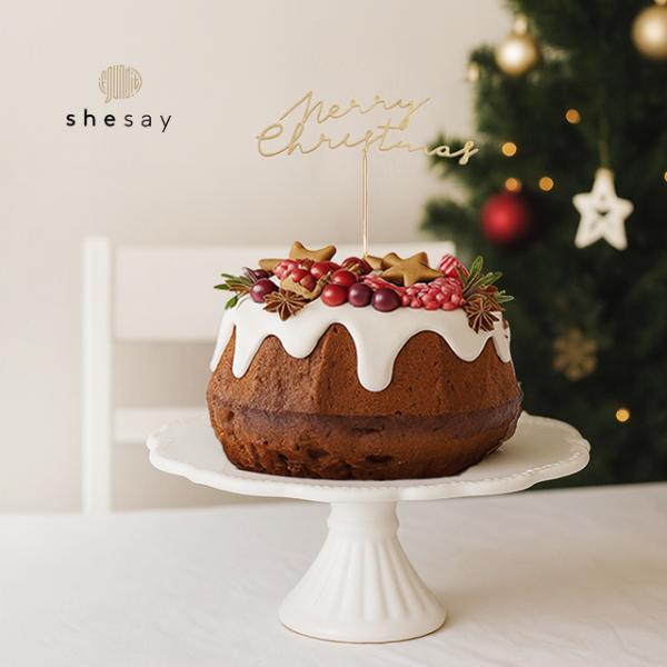shesay BRASS トッパー クリスマス 305032(ケーキトッパー 飾り おしゃれ 真鍮 ブラス シンプル ゴールド クリスマスーケーキ 装飾 かわいい ケーキピック)