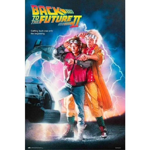 映画 バック・トゥ・ザ・フューチャー 2 ポスター（マイケル・J・フォックス／デロリアン）〔新品〕 GPE-5559H
