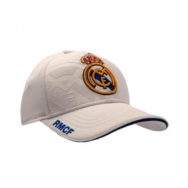 レアル・マドリードのオフィシャルキャップ。エンブレム部分は立体刺繍仕上げ。ツバにはRMCFロゴを刺繍、フロントパネルにはエンブレムをエンボス加工でデザイン。後部はスナップバックでサイズ調節が可能です。※日本未発売商品■サイズ：フリー(58c...