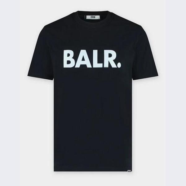 ●BALR.(ボーラー) BRAND STRAIGHT Ｔシャツ (ジェットブラック)(B1112.1048/JETBLACK)