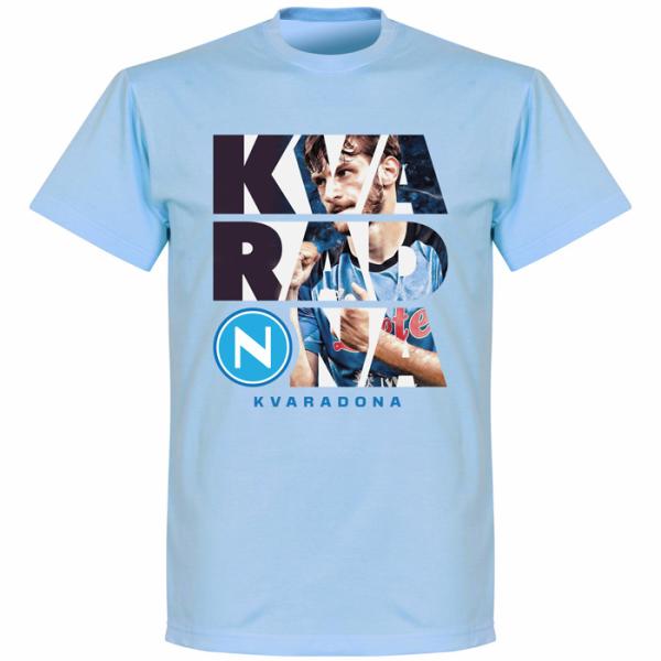 RE-TAKE(リテイク) ナポリ クヴァラツヘリア Kvaradona Tシャツ(スカイ)