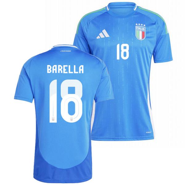●イタリア代表 2024 ホーム 半袖 ユニフォーム No.18 バレッラ【adidas/アディダス】(IN0657/18B)