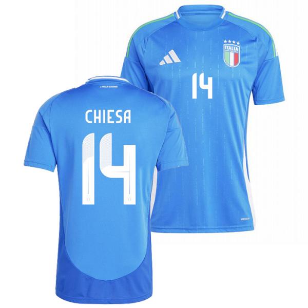 ●イタリア代表 2024 ホーム 半袖 ユニフォーム No.14 キエーザ【adidas/アディダス】(IN0657/14C)