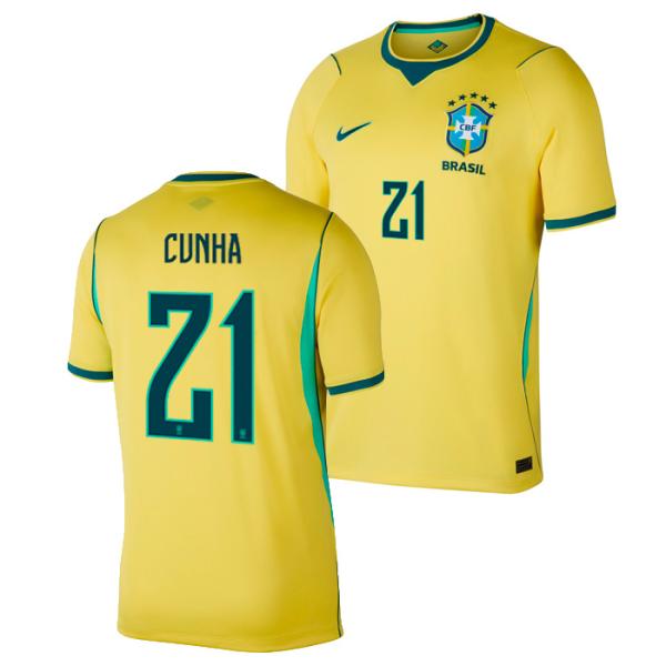 ●ブラジル代表 2026 ホーム 半袖 ユニフォーム No.21 クーニャ【NIKE/ナイキ】(IF7054-724/21C)