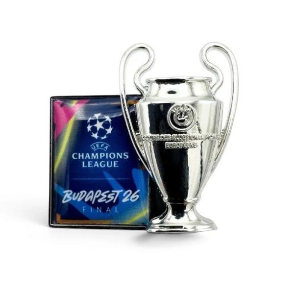 UEFAチャンピオンズリーグ オフィシャル ピンバッジ トロフィー FINAL Budapest (ブダペスト) 2026(UEFA-CL-PI-FI26)