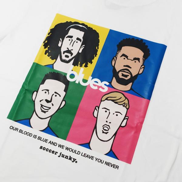 soccer junky(�T�b�J�[�W�����L�[) blues T�V���c(�z���C�g)(SJ25F47-1) ���i�摜1